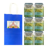 Big Top Deals USA Blue Paper Bag (5.25x3.2x8) with Snaps Veggie Chips Caesar 6-Pack – Cust - Image 5