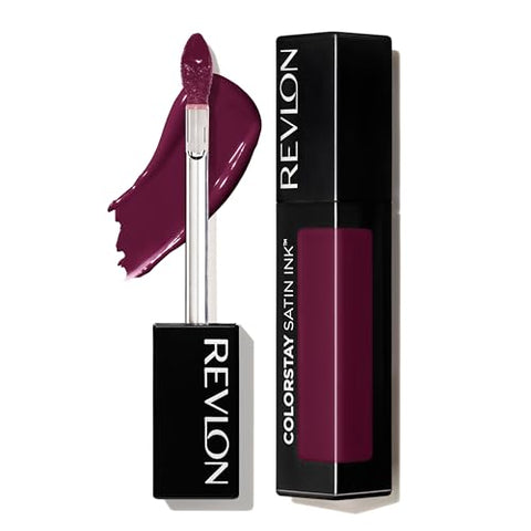 Revlon ColorStay Satin Ink Lipstick, 022 Black Cherry, 0.17 fl oz - Personal Care