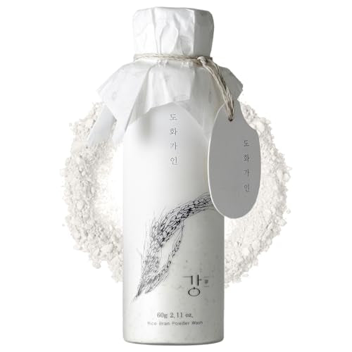 Rice Bran Powder Wash | Gentle Exfoliating Face Wash for Sensitive Skin | Vegan Enzyme Face Scrubber & Exfoliator for Sebum Control – Product of Korea | 60 g (2.1 oz)
