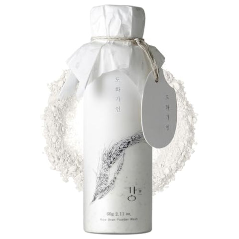 Rice Bran Powder Wash | Gentle Exfoliating Face Wash for Sensitive Skin | Vegan Enzyme Face Scrubber & Exfoliator for Sebum Control – Product of Korea | 60 g (2.1 oz)