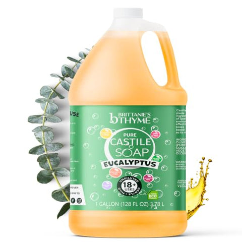 Brittanie'S Pure Castile Liquid Soap, Eucalyptus, 1 Gallon | Natural - Personal Care