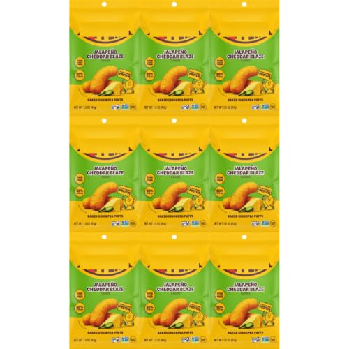 Chickpea Puffs Jalapeño Cheddar Blaze, Crunchy Snack, 1.5 oz Bags - Personal Care