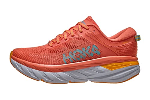 HOKA ONE Womens Low-top Road-running-shoes, Vallarta Blue Phlox Pink, 10 US