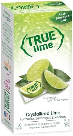 True Lime Sugar Free Drink Mix Packets, Water Enhancer, 100 ct