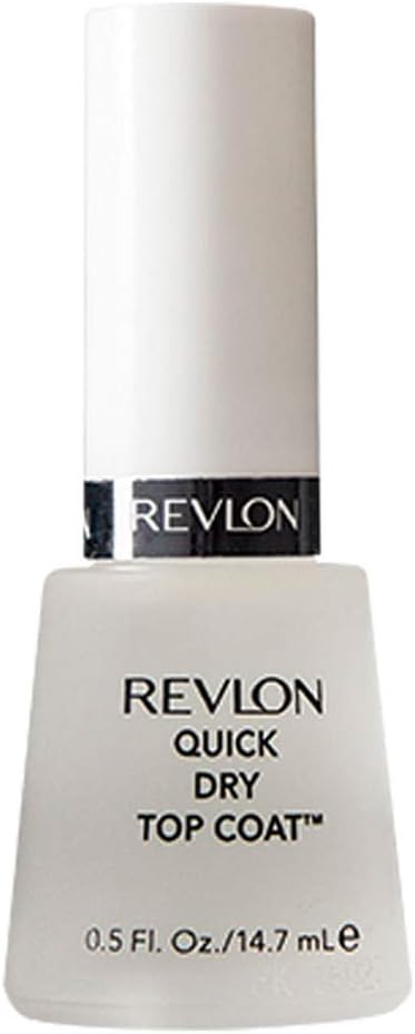 Revlon Top Coat Nail Polish, Quick Dry Nail Polish, Chip Resistant & Longwear Formula, High Shine Finish, Quick Dry Top Coat, Clear, 0.5 Fl Oz