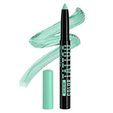 Maybelline Color Tattoo Longwear Multi-Use Eye Shadow Stix, Eye Makeup, I am Giving (Light Teal Matte) - Personal Care