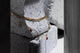 Charming Charlie Gold Curb Chain Necklace with White and Pink Charms, Layering Jewelry for Women