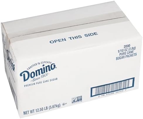 Domino® Premium Pure Cane White Sugar Packets, 0.1 oz Each, Pack of 2000