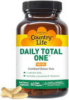 Country Life Daily Total One Multivitamin, Iron Free Once a Day Multivitamin & Multimineral Complex, Vitamins A, C, D, Including Coenzyme B-Vitamins, Supports Energy Metabolism, 60 Vegan Capsules