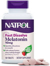 Natrol Melatonin 10 mg Fast Dissolve Tablets, Strawberry, 100 Count