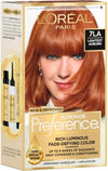 L'Oreal Paris Superior Preference Luminous Fade-Defying Permanent Hair Color, Hair Dye For Up to 9 Weeks of Radiance, Lightest Auburn 7LA, 1 Hair Dye Kit