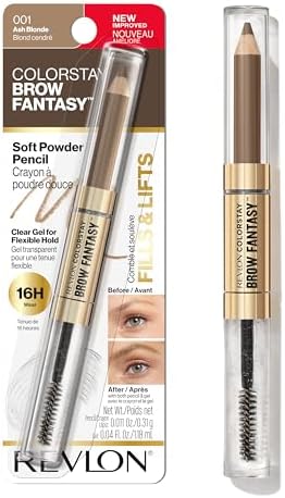 Revlon ColorStay Brow Fantasy Pencil & Gel, 001 Ash Blonde - Personal Care