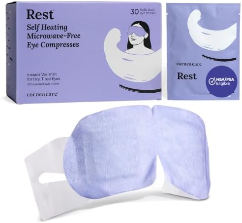 Corneacare Rest Self Heating Warm Compress for Dry, Tired Eyes | 30 Count - Personal Care