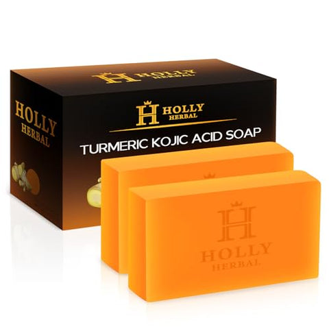 Xxl Turmeric Soap Bar - Kojic Acid Soap Dark Spot Remover & Scars - Original Japanese Complex Vitamin C Collagen Shea Butter Retinol Acid Dark Spot Remover for Face Body Skin