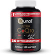 Qunol Ultra CoQ10 100mg, 3X Better Absorption, Antioxidant, 120 Softgels