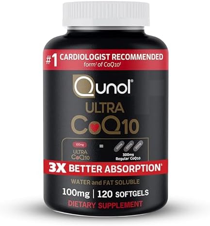 Qunol Ultra CoQ10 100mg, 3X Better Absorption, Antioxidant, 120 Softgels