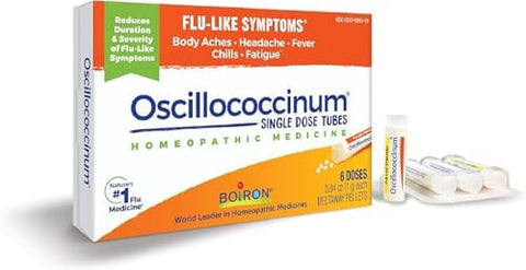 Boiron Oscillococcinum for Relief from Flu-Like Symptoms of Body Aches, Headache, Fever, Chills, and Fatigue - 6 Doses - Personal Care