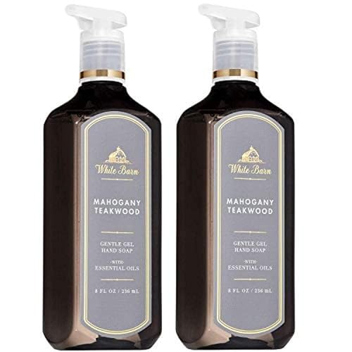Bath and Body Works MAHOGANY TEAKWOOD Gentle Gel Hand Soap 8 Fluid Ounce, set of 2 - Personal Care