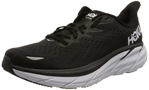 HOKA ONE Women's Running Shoes, Black/White, 6