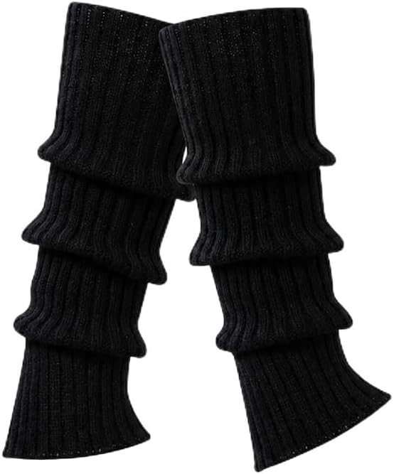 Moret Kids Girls' Ballet and Dance Silver Lurex Legwarmers - Sparkling Glitter 80s Costume Accessories for Gymnastics Warm Up and Active Play, Black, One Size