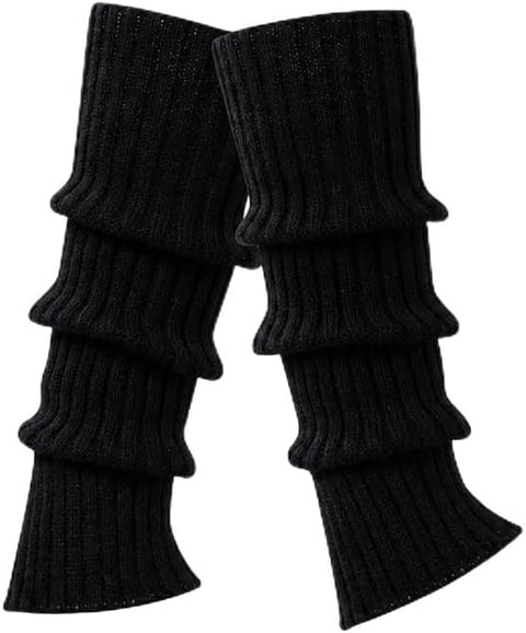 Moret Kids Girls' Ballet and Dance Silver Lurex Legwarmers - Sparkling Glitter 80s Costume Accessories for Gymnastics Warm Up and Active Play, Black, One Size