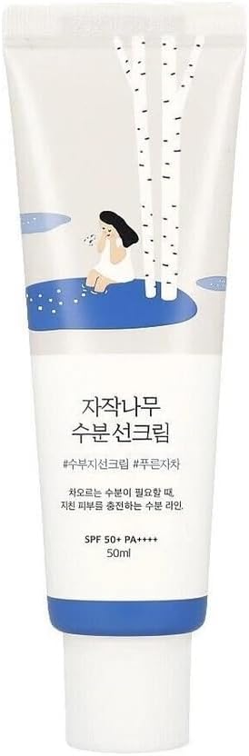 Birch Juice Moisturizing Sunscreen SPF50+ PA++++ Korean Sunscreen for Face, Lightweight Non-Greasy UV Protection, No White Cast, Water Resistant Daily Sun Cream for Sensitive Skin (2 Pack)