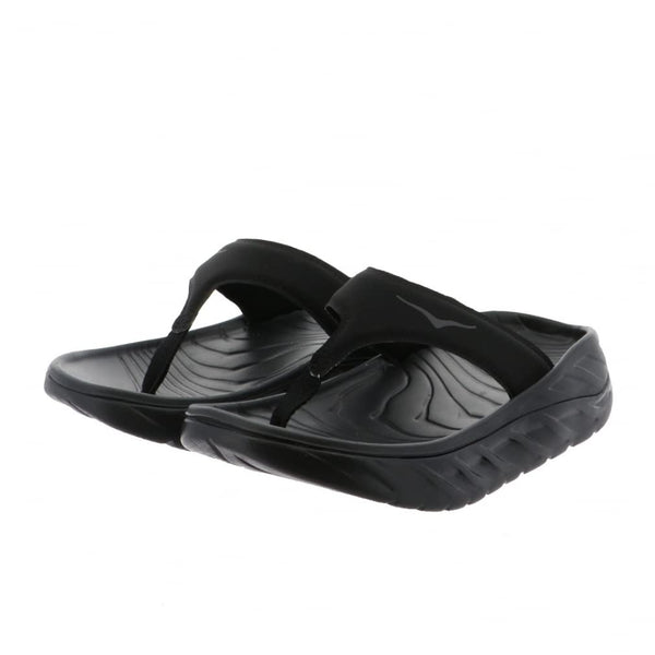 Hoka Ora Recovery Women's Flip Sandal -- Black / Dark Gull Gray - Size 7