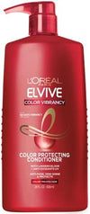 L'Oreal Paris Elvive Color Vibrancy Protecting Conditioner, for Color Treated Hair, Conditioner with Linseed Elixir and Anti-Oxidants, for Anti-Fade, High Shine, and Color Protection, 28 Fl Oz