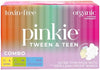 Pinkie Combo Pack Pads for Tweens & Teens, Organic Cotton Topsheet, 18 Ct - Personal Care