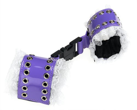 Doc Johnson Fantasy Cuffs, Purple Patent Leather - Personal Care