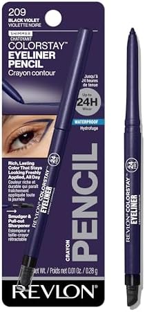 Revlon ColorStay Pencil Waterproof Eyeliner, 209 Black Violet, 0.01 oz - Personal Care