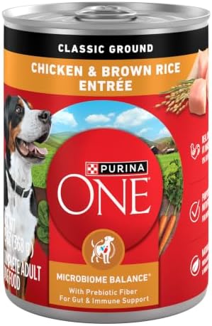 Purina ONE Chicken & Brown Rice Wet Dog Food Classic Ground (12) 13 oz Cans