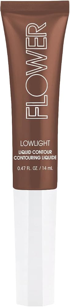 FLOWER BEAUTY By Drew Barrymore Lowlight Liquid Contour - Natural Finish + Buildable Coverage - Built-In Cusion Applicator - Deep