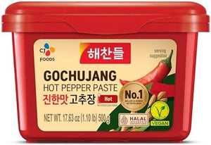 CJ Haechandle Hot Pepper Paste 500g Korean Spicy Red Chile Paste 1.1 lb., Gochujang, 17.63 Ounce