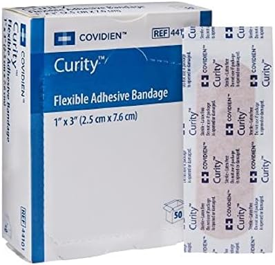 Curity Tan Fabric Adhesive Bandage Sterile 1 x 3 50 per Box
