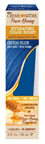 Creme of Nature Pure Honey Hydrating Color Boost, Indigo Blue, 3 Fl Oz - Personal Care