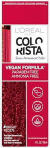 L'Oreal Paris Colorista Semi Permanent Hair Color for Bleached or Blonde Hair, Color Depositing Hair Mask Formula, Bright Red - Personal Care