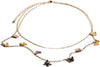 Charming Charlie 2 Layered Colorful Butterfly Charm Necklace: Stylish Layered Gold Necklac - Image 1