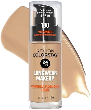 Revlon Colorstay Longwear Makeup Combo/Oily, 180 Sand Beige, 1 fl oz - Personal Care