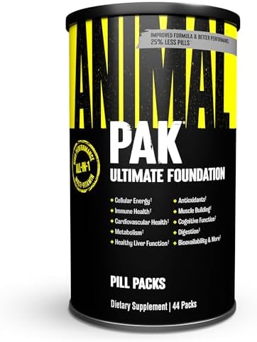 Animal Pak Multivitamin Supplement for Men & Women | 44 All-in-1 Pill Packs - Personal Care