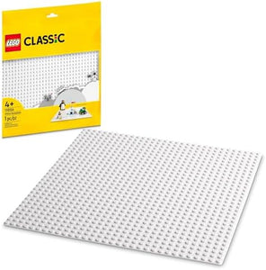 LEGO Classic White Baseplate, Square 32x32 Stud Foundation to Build, Play, and Display Brick Creations, Great for Snowy and Winter Landscapes, 11026