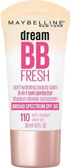 Maybelline Dream Fresh Skin Hydrating BB cream, 8-in-1 Skin Perfecting Beauty Balm with Broad Spectrum SPF 30, Sheer Tint Coverage, Oil-Free, Light/Medium, 1 Fl Oz
