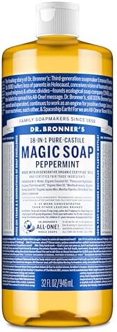 Dr. Bronner's Peppermint Pure-Castile Liquid Soap, Hand Soap, 32 oz