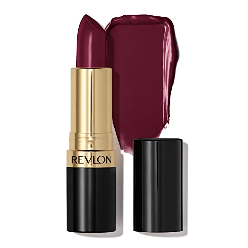 Revlon Super Lustrous Lipstick with Vitamin E and Avocado Oil, Cream Lipstick in Burgundy, 477 Black Cherry, 0.15 oz (Pack of 2)