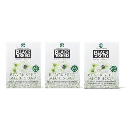 Amazing Herbs Black Seed Bar Soap 100% Pure - 4.25 Oz - Personal Care