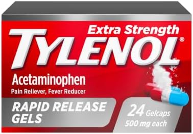 Tylenol Extra Strength Rapid Release Gels, 500 mg Acetaminophen, 24 ct