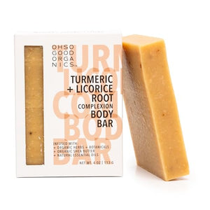 Natural Organic for Face and Body, Exfoliating & Moisturizing Soap Bar with Shea Butter, Coconut Oil and Essential Oils, 4oz Per Bar (Turmeric) - Personal Care