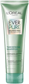 L'Oreal Paris Thickening Sulfate Free Shampoo, Thickens + Strengthens Thin, Fragile Hair, Hair Care with Rosemary Leaf, EverPure, 8.5 Fl Oz (Packaging May Vary)