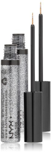 Nyx Professional Makeup Liquid Crystal Liner, Crystal Gunmetal, 0.17 Ounce - Personal Care