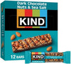 KIND Healthy Snacks Bars, Dark Chocolate Nuts & Sea Salt, Gluten Free, Low Sugar, High Fib - Image 1